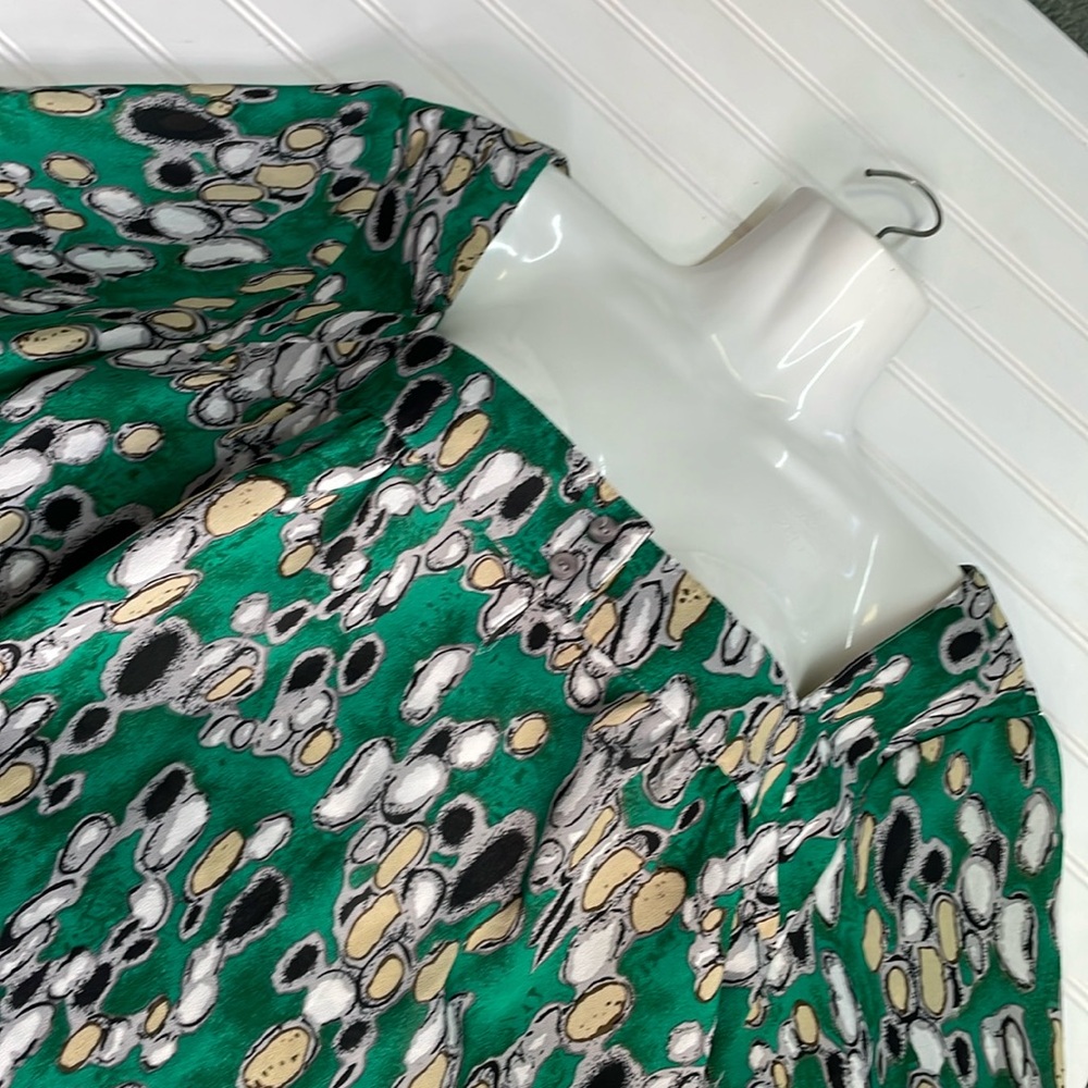 Ninety Printed Square Neckline Chiffon Blouse